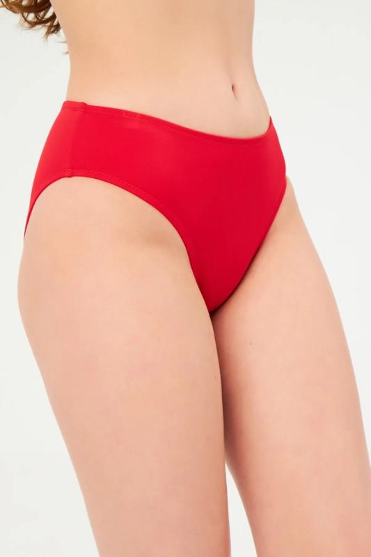 Eros 6 CM Kalın Kenar Tek Alt Bikini 813-Kirmizi