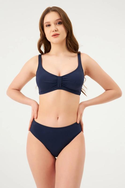 Eros 6 CM Kalın Kenar Tek Alt Bikini 813-Laci̇vert