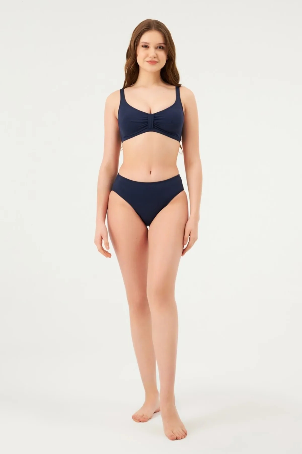 Eros 6 CM Kalın Kenar Tek Alt Bikini 813-Laci̇vert