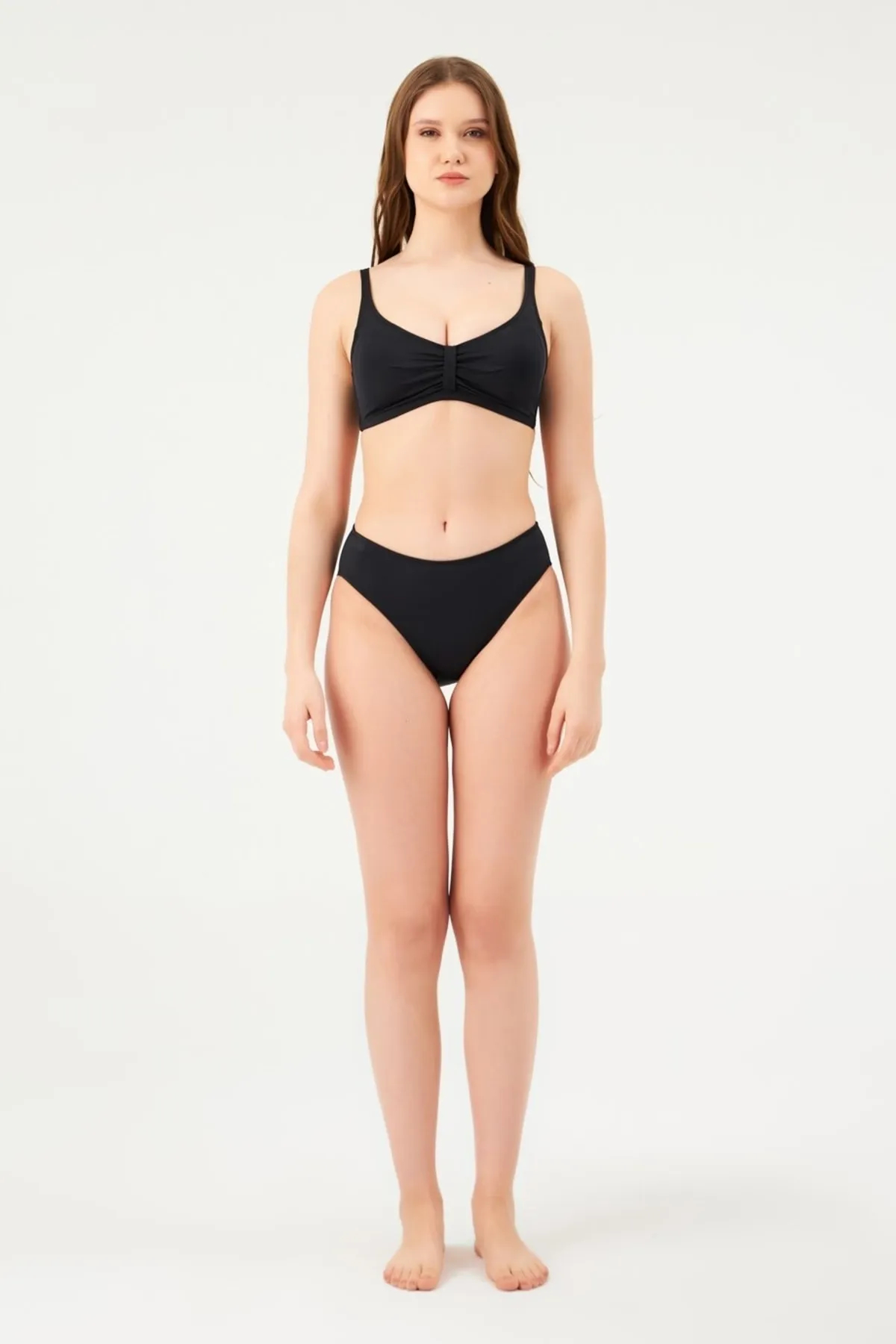 Eros 6 CM Kalın Kenar Tek Alt Bikini 813-Si̇yah