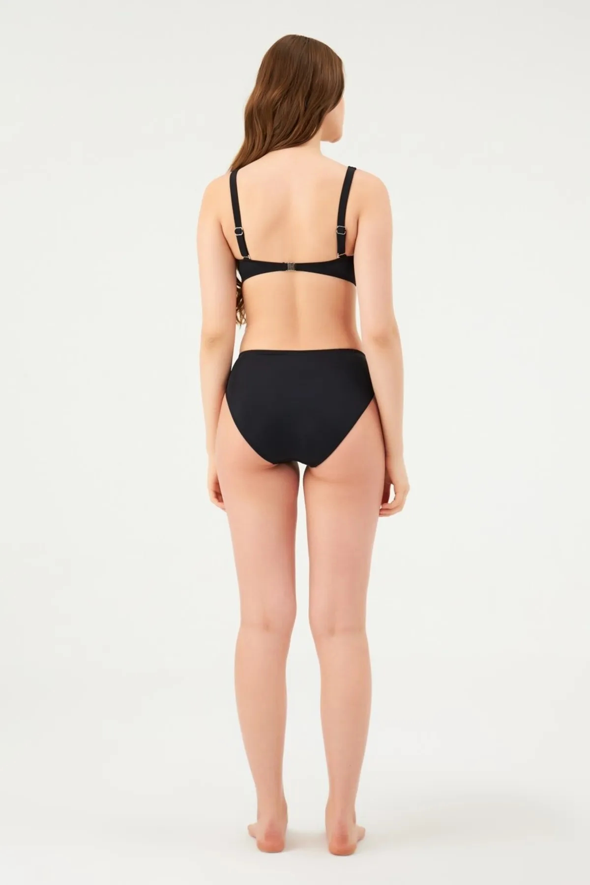 Eros 6 CM Kalın Kenar Tek Alt Bikini 813-Si̇yah