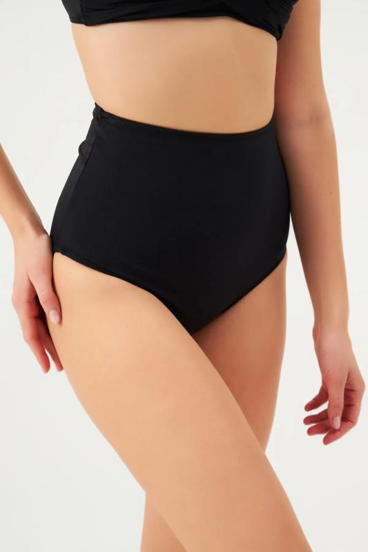 Eros Yüksek Kenar Tek Alt Bikini 820-Si̇yah