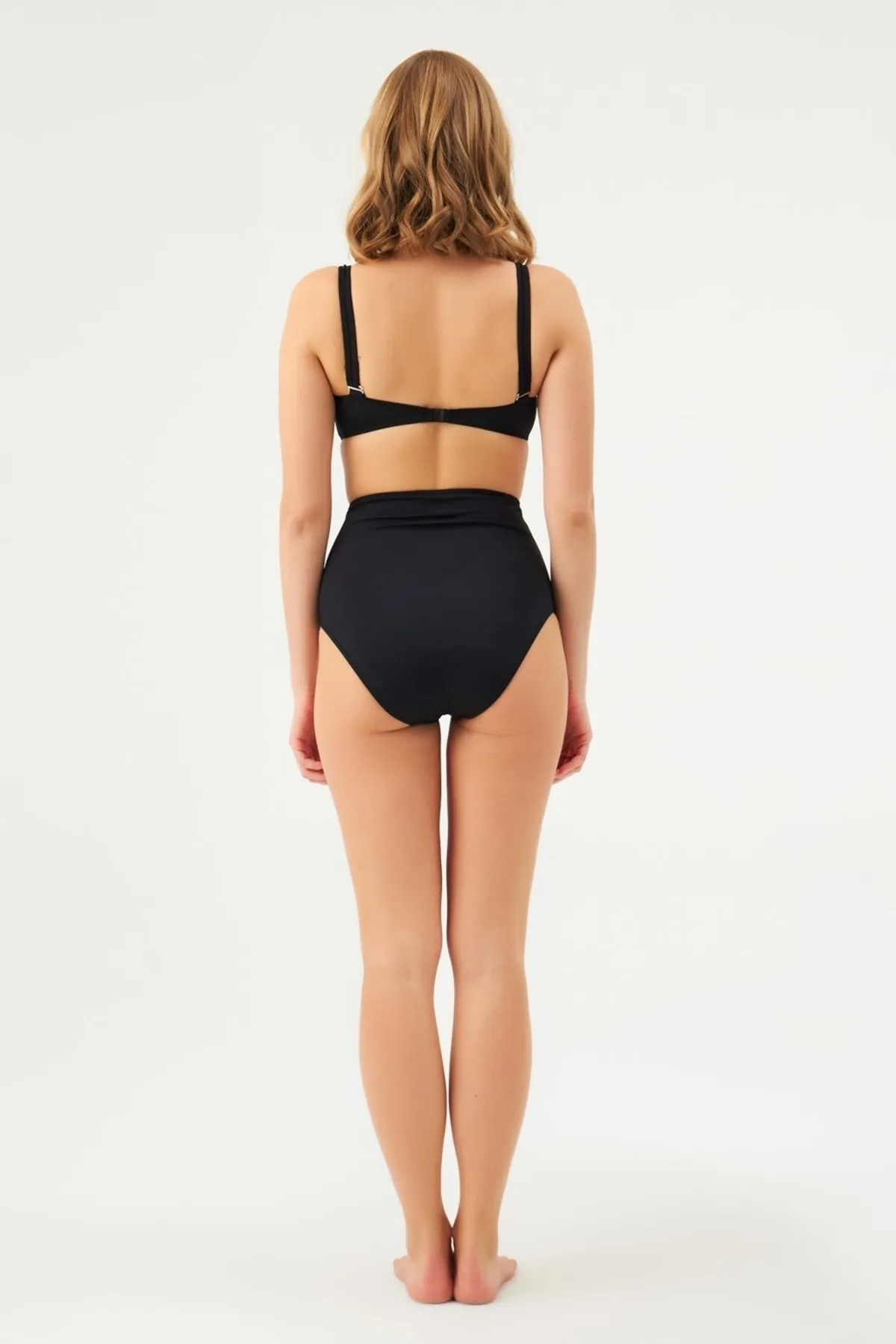 Eros Yüksek Kenar Tek Alt Bikini 820-Si̇yah