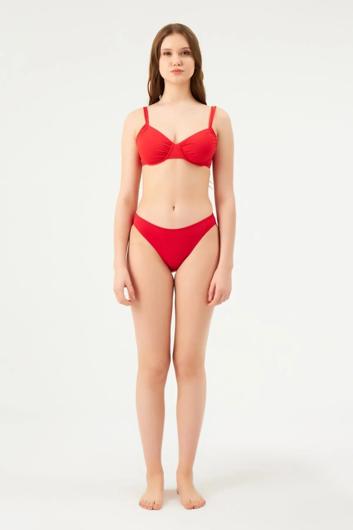 Eros 4 Cm Tek Bikini Alt 824-Kirmizi
