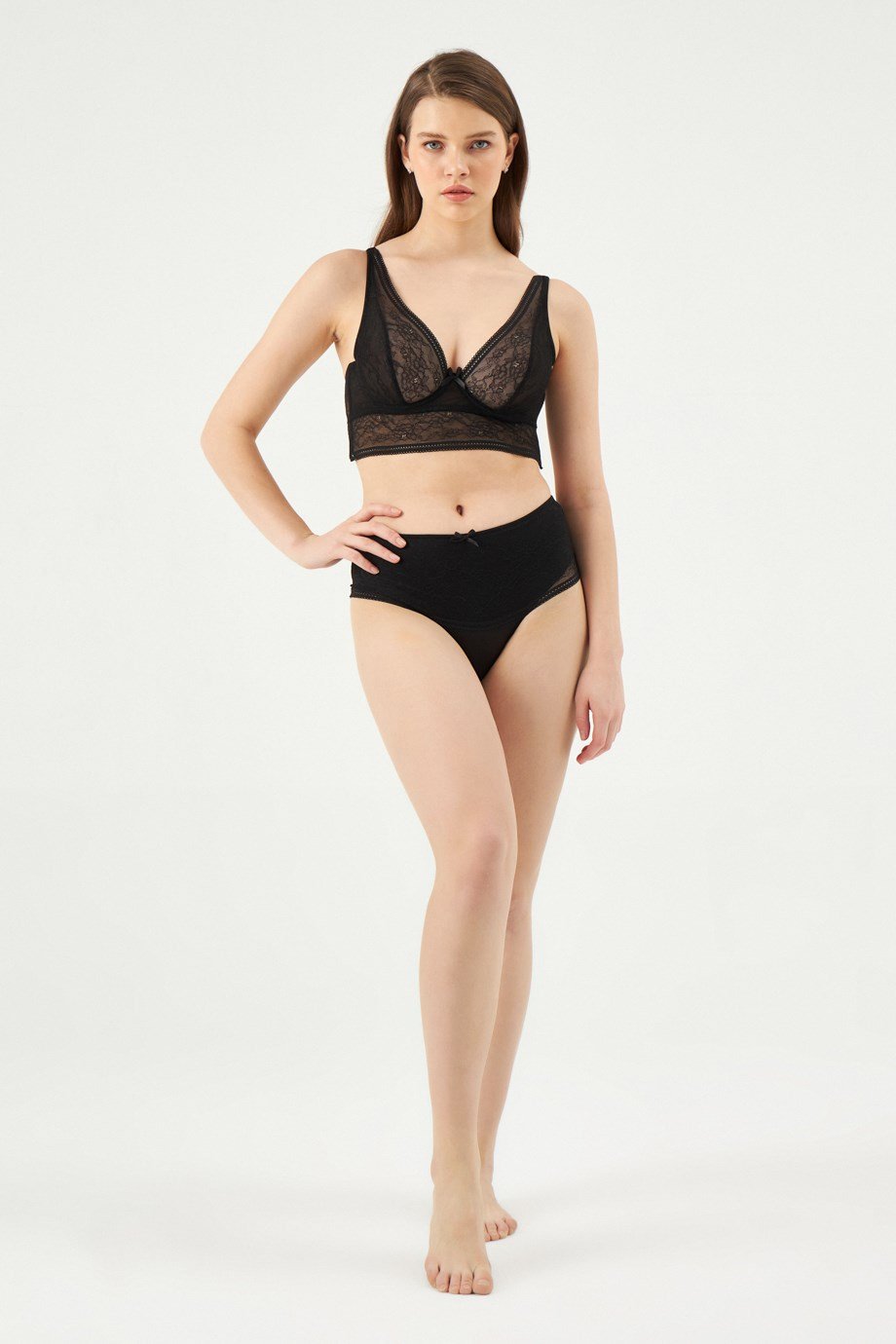 EROS ANITA BALENLİ TOPARLAYICI BRALET TAKIM-Si̇yah