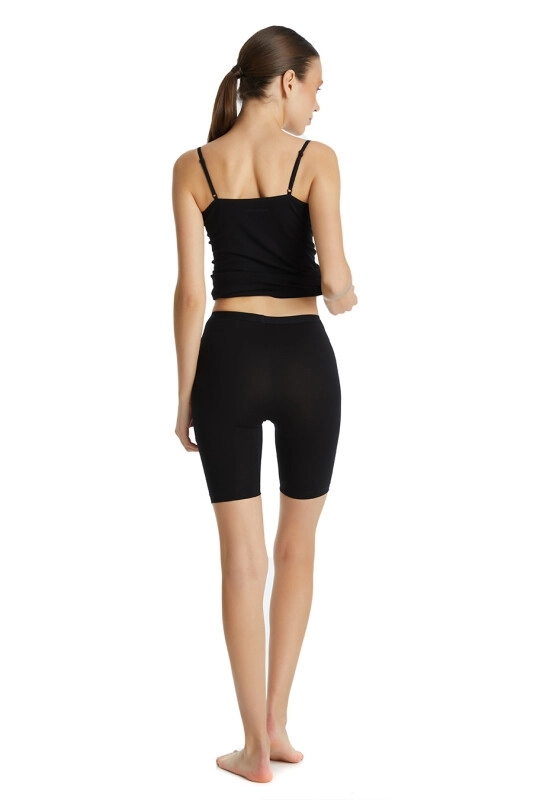 Kadın Boxer Essential Kısa Tayt-Siyah