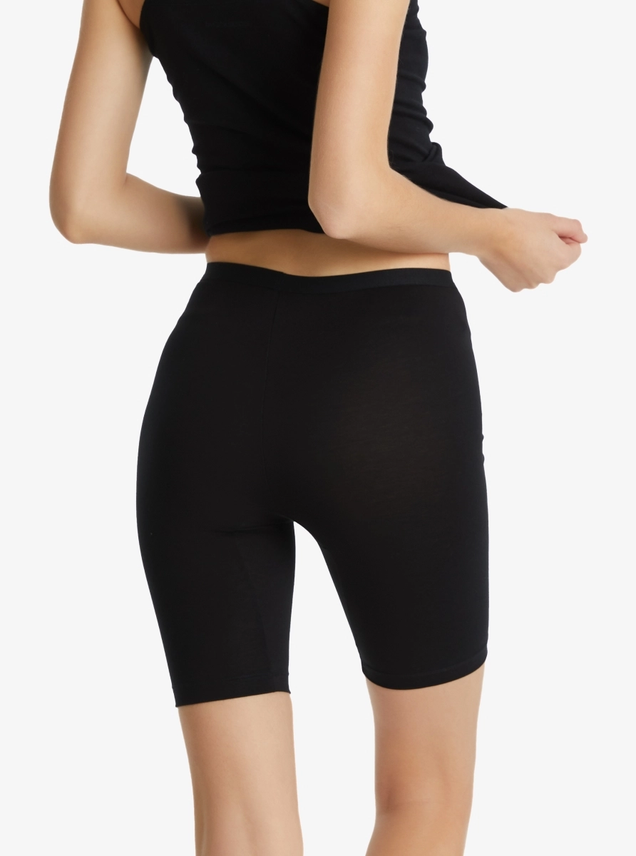 Kadın Boxer Essential Kısa Tayt-Siyah