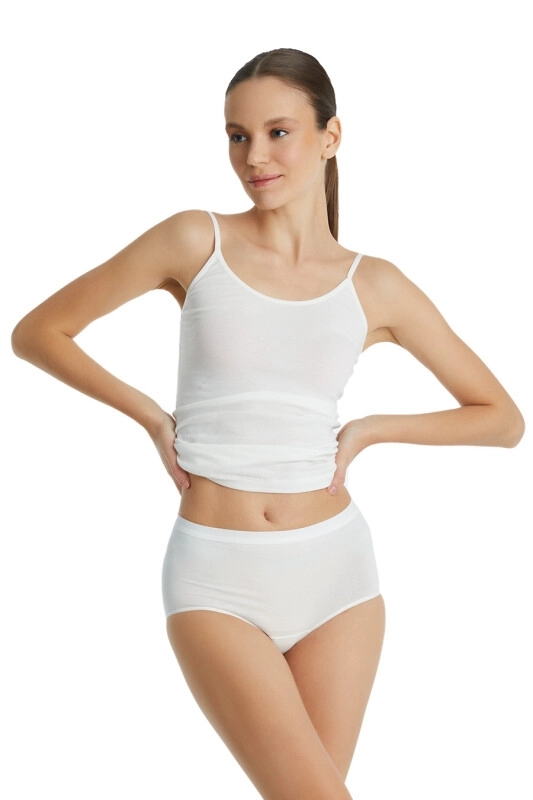 Blackspade Kadın Slip Külot Maxi  Essential 1307-B-Krem