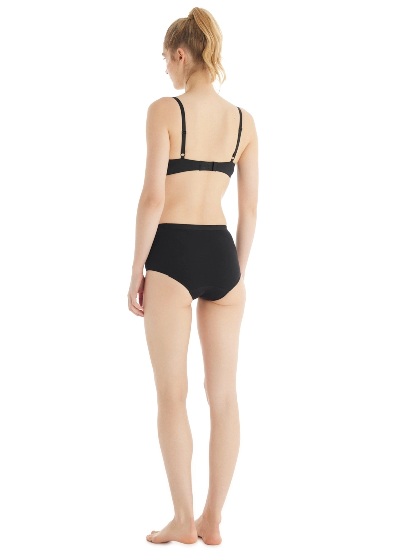 Blackspade Kadın Slip Külot Maxi  Essential 1307-B-Siyah