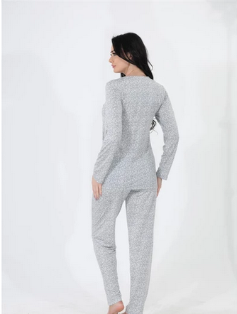 Etoile 73016 Kadın Bambu Pijama Takımı-Gri̇