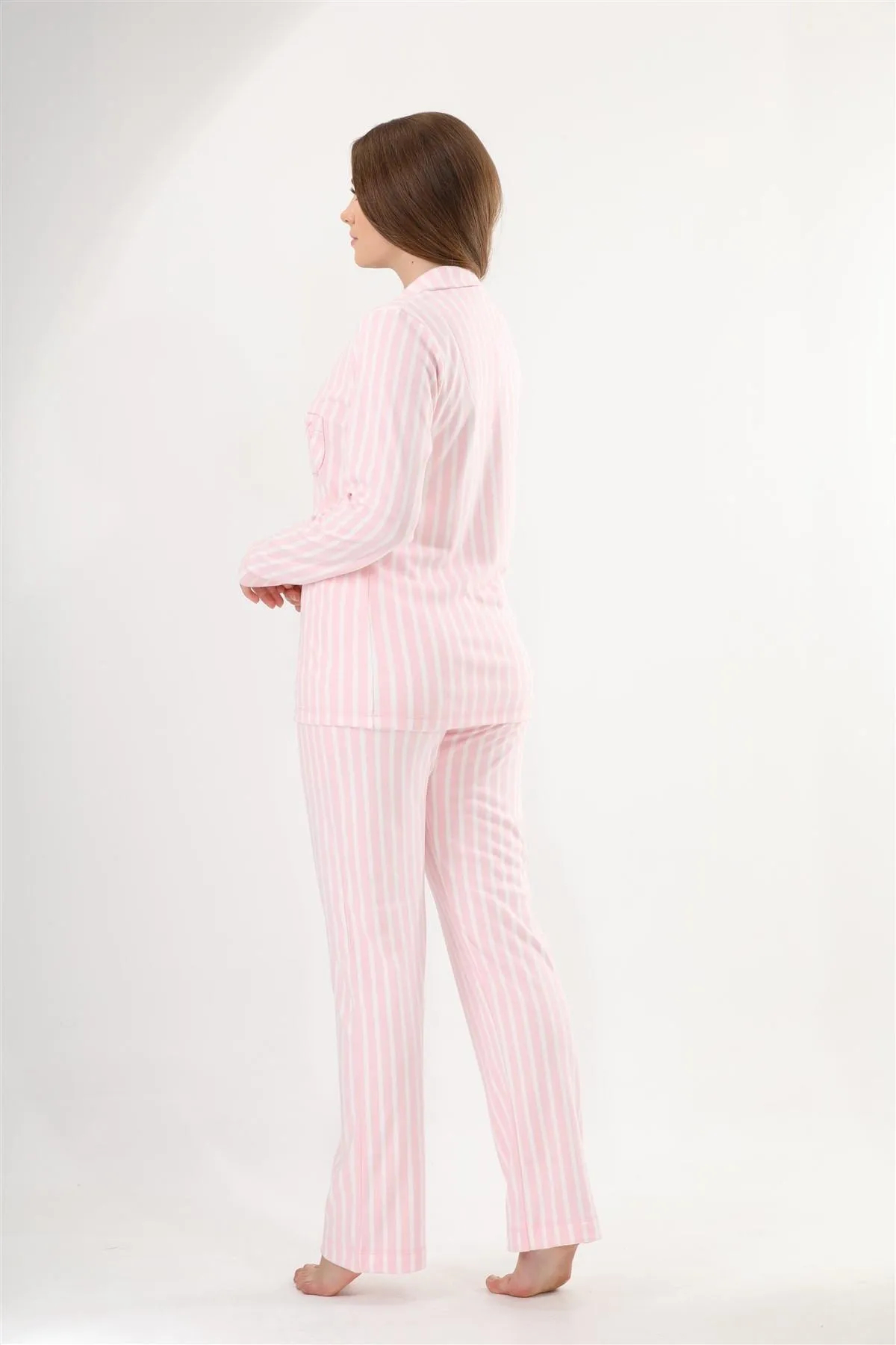 Etoile Kadın  Bambu Düğmeli Pijama Takımı 73151-Pembe