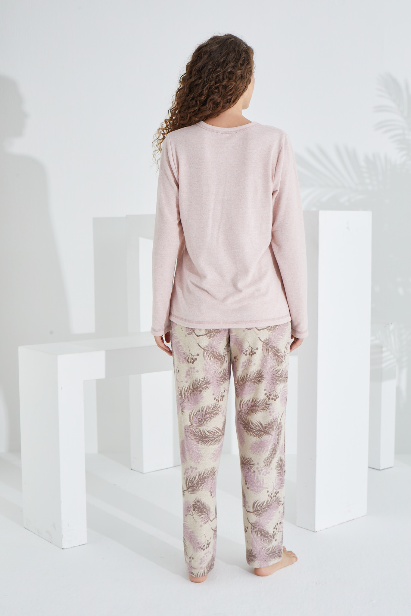 Etol 98409 Pamuklu Battal Uzun Kollu Kadın Pijama Takımı