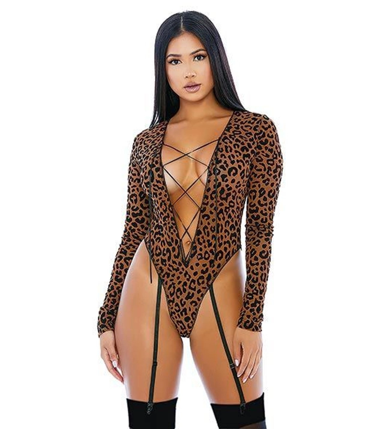 For Dreams 8292 Fantezi  Leopar Body Jartiyer
