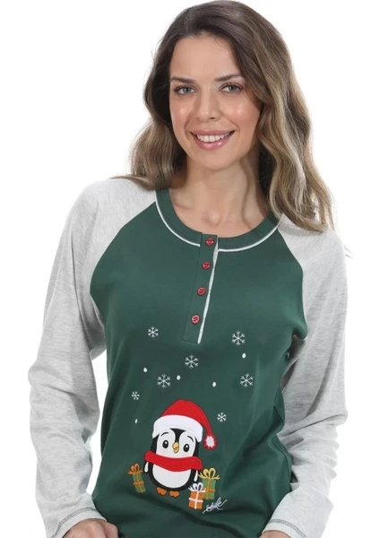 Etoile Kadın Pamuklu Pijama Takımı-Yeşi̇l