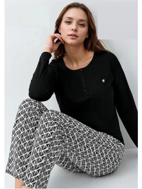 Pierre Cardin Kadın Siyah Pijama Takımı 9069-X