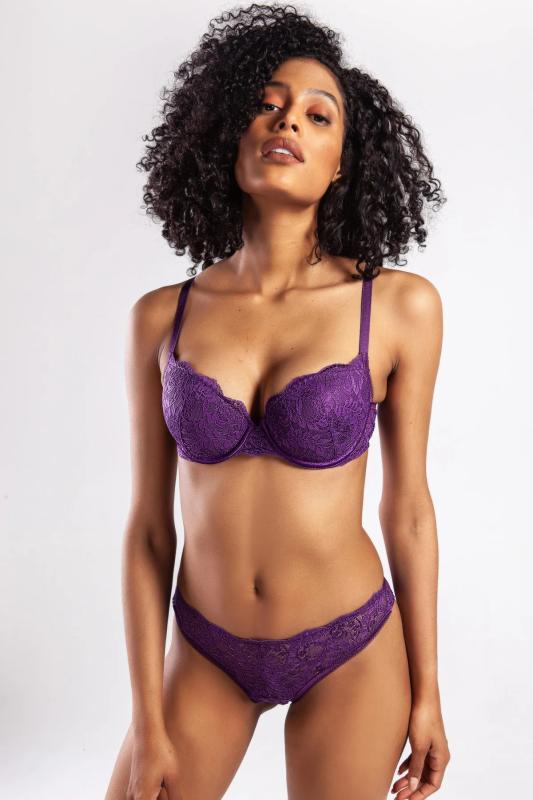 GOLSHAN G.COLORS BALCONETTE FOAM PUSH UP BRA-Purple