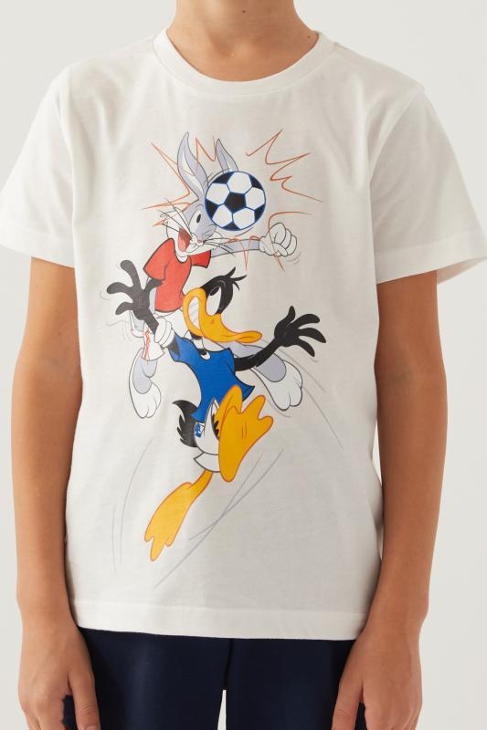 Looney Tunes 1694 Pamuklu Kısa Kollu Lisanslı Erkek Çocuk Bermuda Takım
