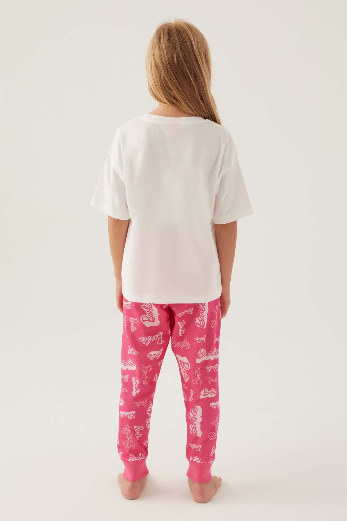 Barbie 1704 Pamuklu Anne Kız Kısa Kollu Kız Çocuk Pijama Takımı