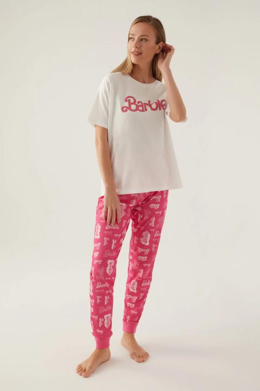 Barbie 1704 Pamuklu Anne Kız Kısa Kollu Kadın Pijama Takımı