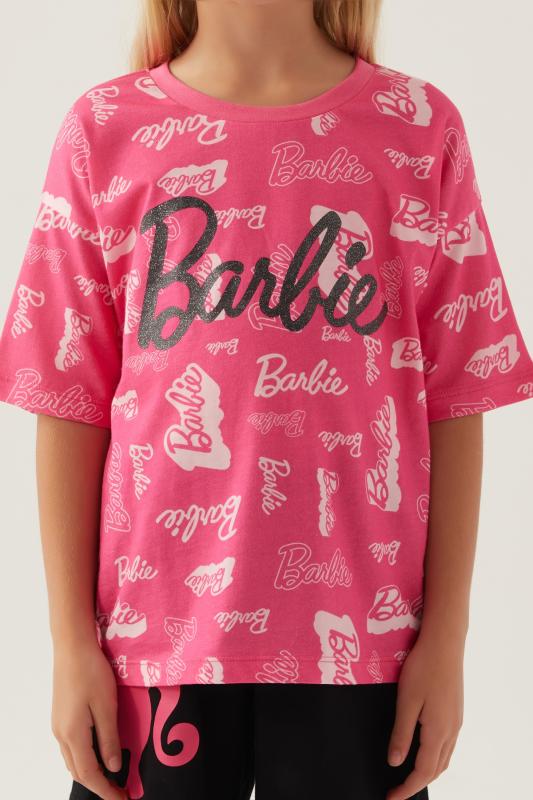 Barbie 1705 Pamuklu Anne Kız Kısa Kollu Kız Garson Şort Takım