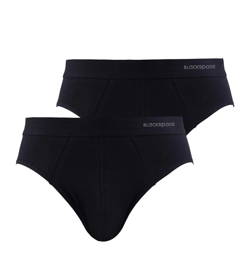 Blackspade Erkek Pamuklu 2’li Slip Külot-Si̇yah
