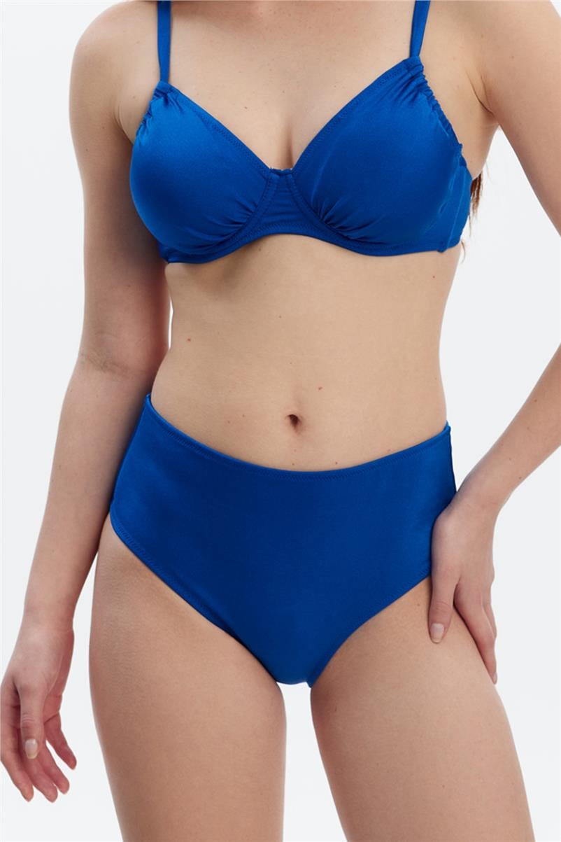Louren 8508 Yüksek Bel Bikini Alt-Mavi̇