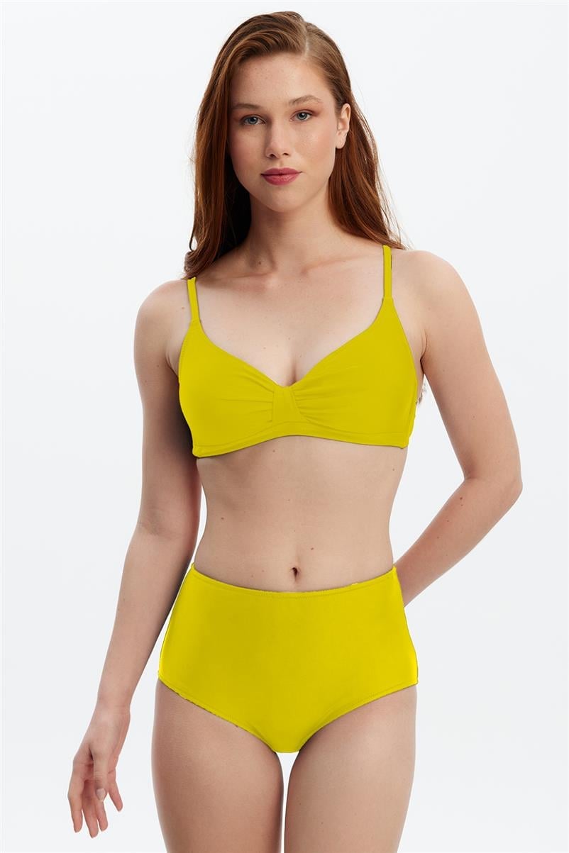 Louren 8508 Yüksek Bel Bikini Alt-Sari