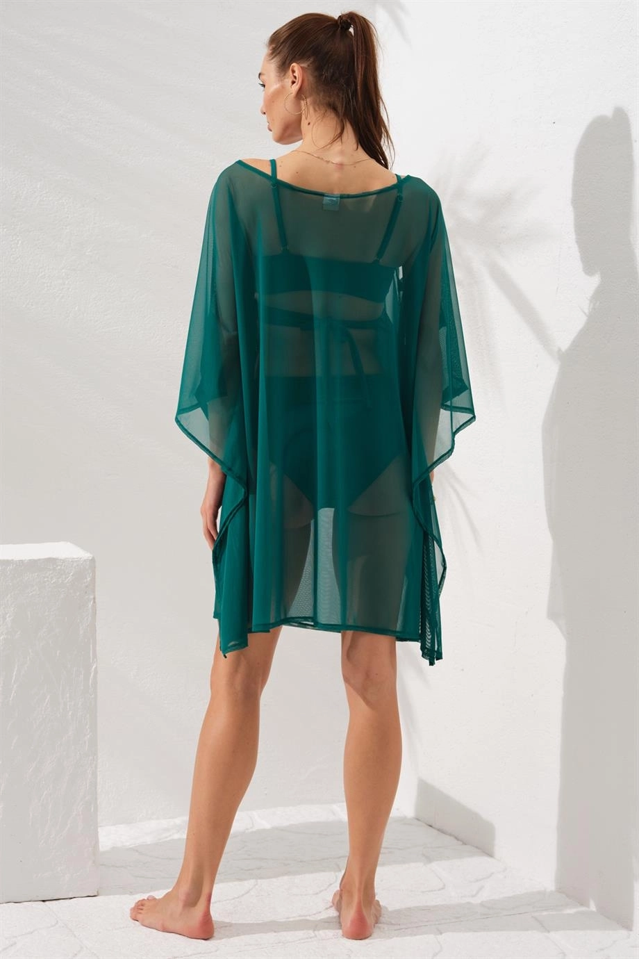 Pierre Cardin Kolu Bant Detaylı Tunik Pareo-Yesil