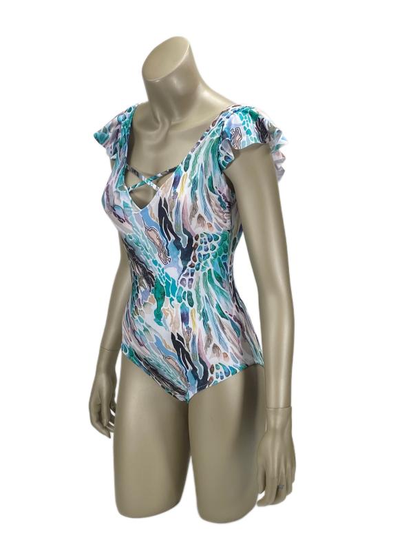 Pierre Cardin Fiji Kol Fırfır Detaylı Askılı Mayo