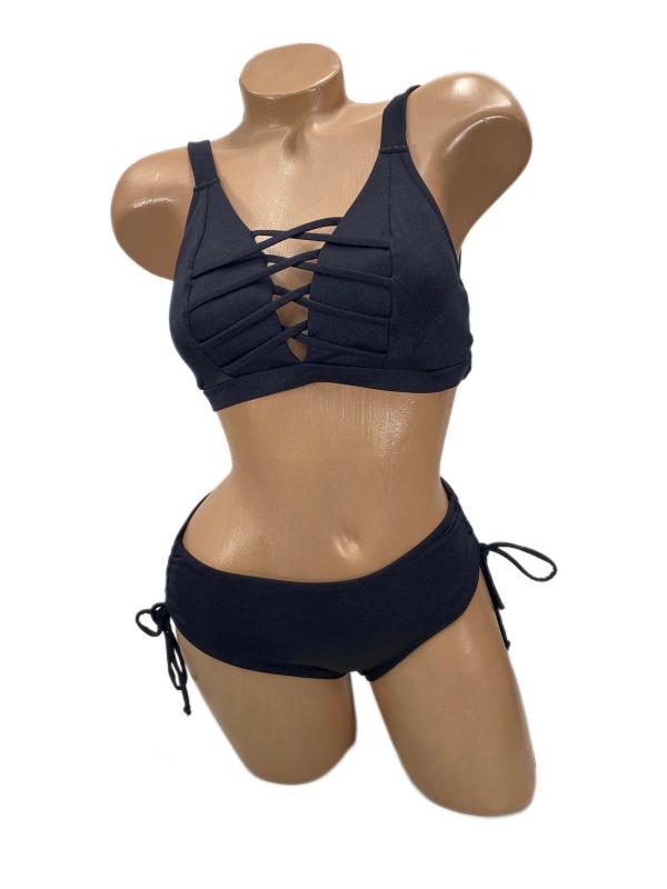 Pierre Cardin Rhode Bantlı Toparlayıcı Bikini-Siyah