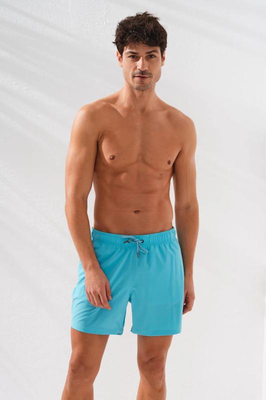 Pierre Cardin Düz Dokuma Erkek Şort-Turquoise