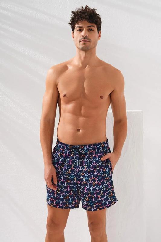 Pierre Cardin Erkek Desenli Dokuma Şort-Multicolor