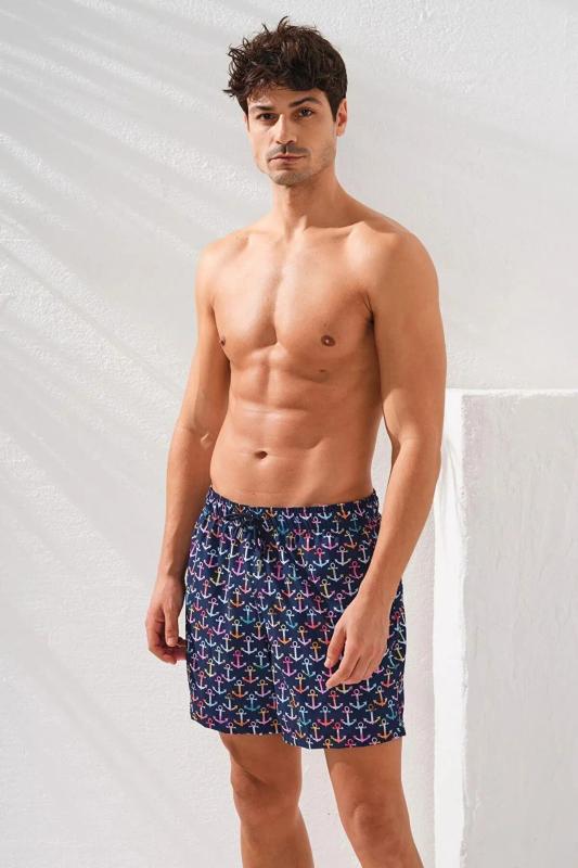 Pierre Cardin Erkek Desenli Dokuma Şort-Multicolor