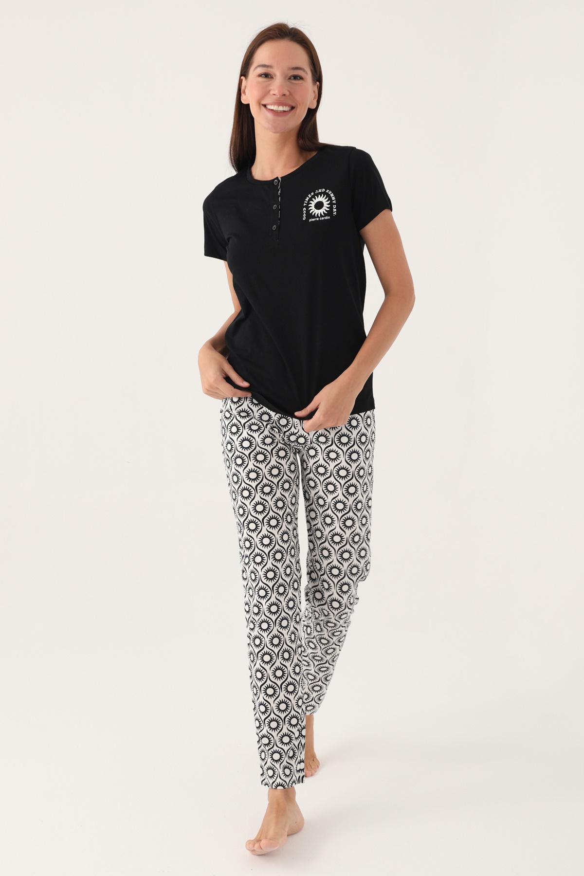 Pierre Cardin 8485 Pamuklu Kısa Kollu Kadın Pijama Takımı