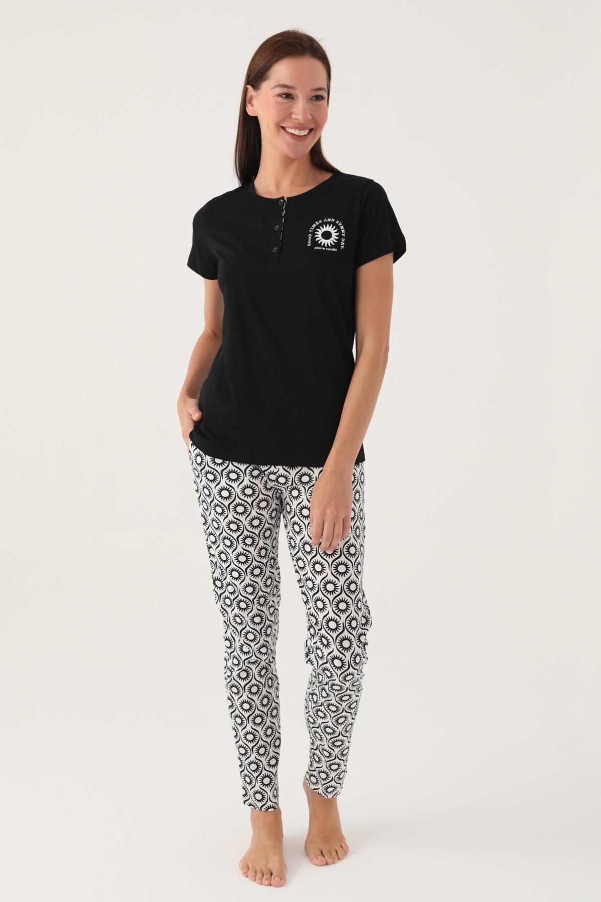 Pierre Cardin 8785 Pamuklu Kısa Kollu Kadın Pijama Takımı