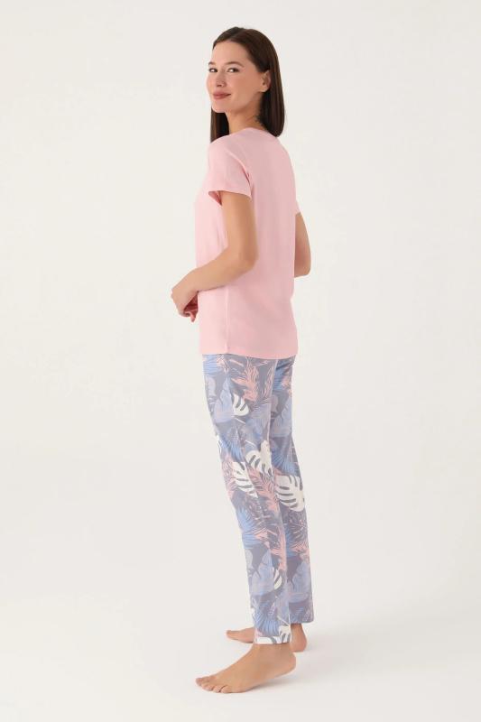 Pierre Cardin 8801 Kısa Kollu Patlı Battal Kadın Pijama Takımı
