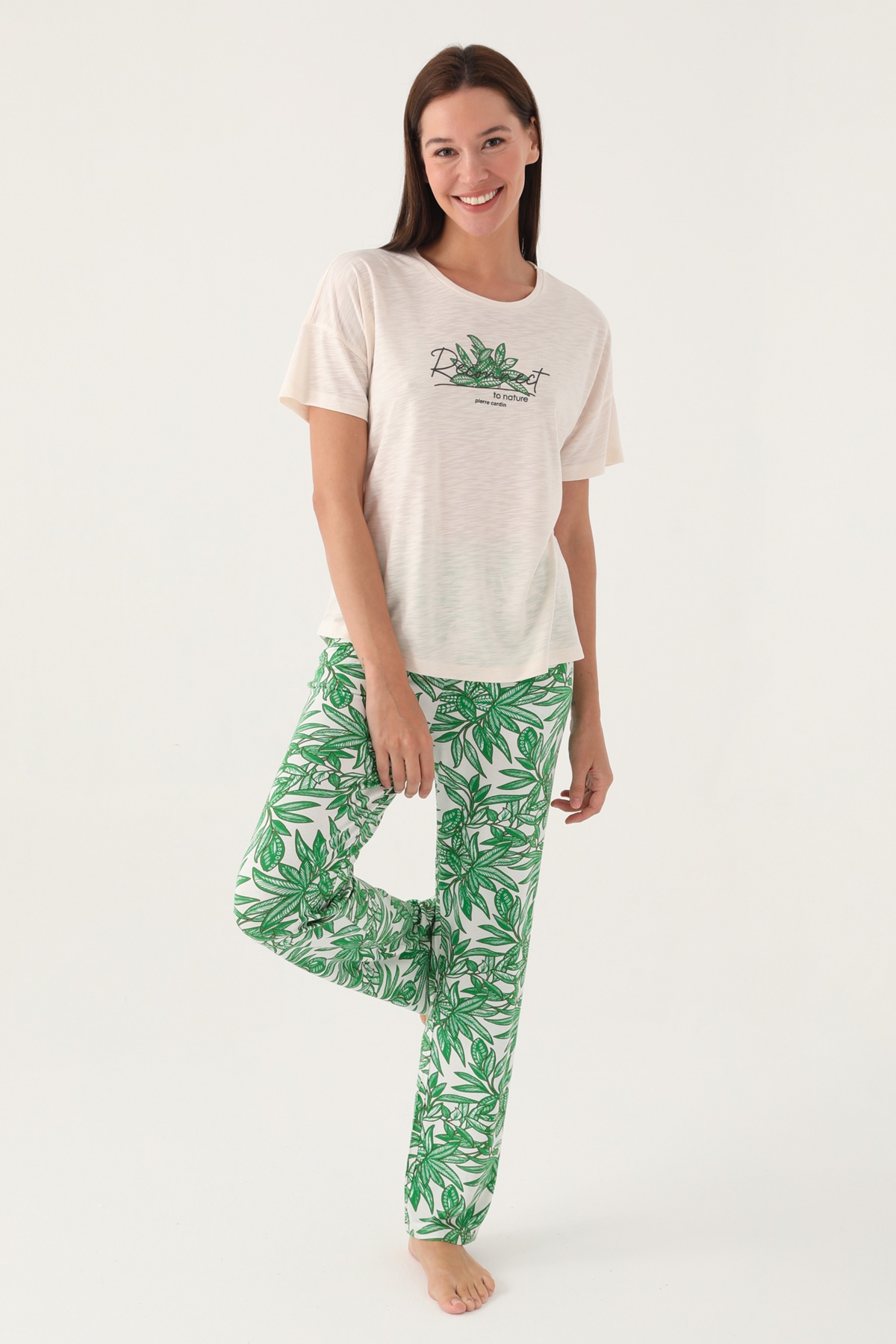 Pierre Cardin 8804 Pamuklu Kısa Kollu Kadın Pijama Takımı
