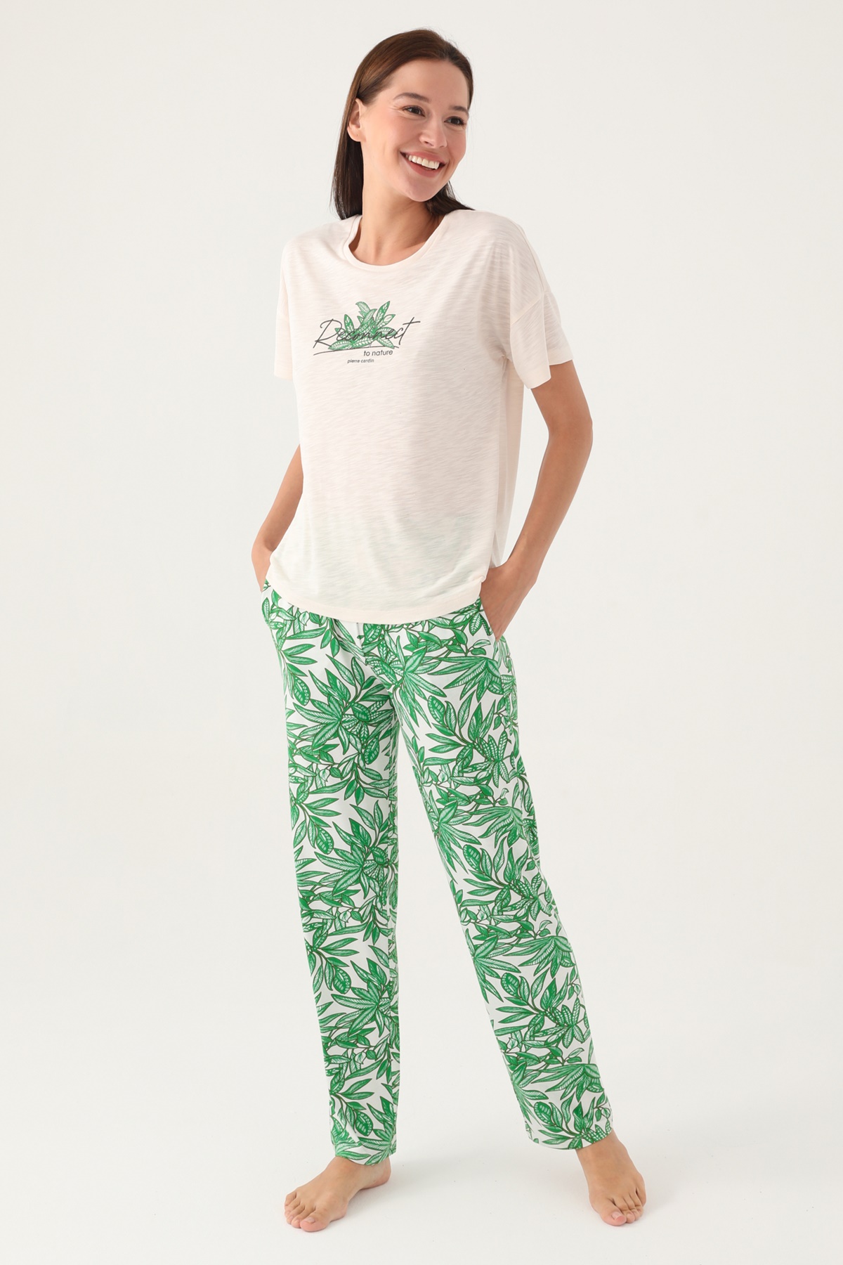 Pierre Cardin 8804 Pamuklu Kısa Kollu Kadın Pijama Takımı