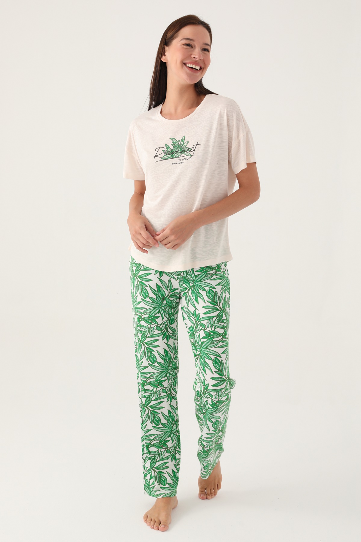 Pierre Cardin 8804 Pamuklu Kısa Kollu Kadın Pijama Takımı
