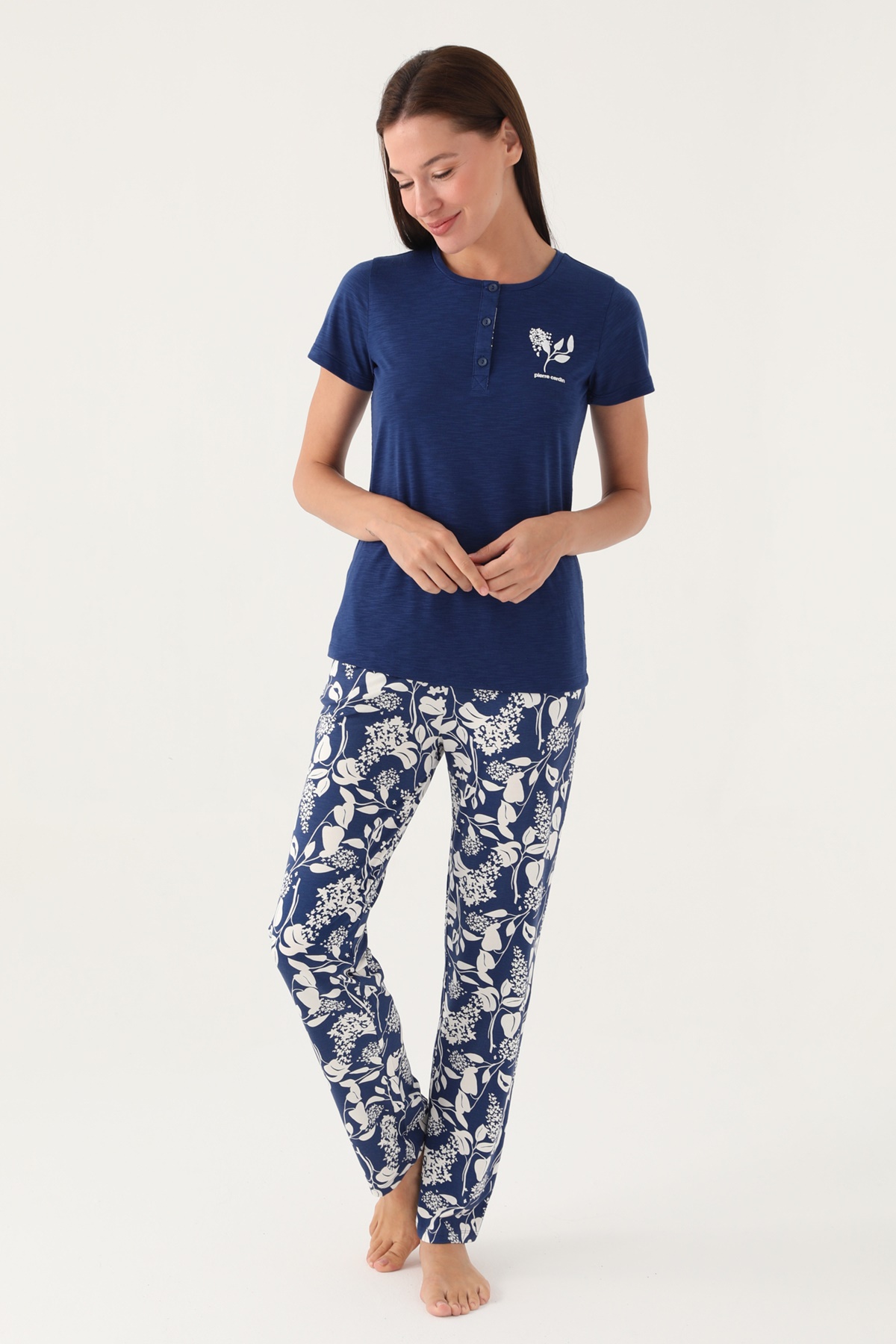Pierre Cardin 8810 Kısa Kollu Patlı Kadın Pijama Takımı