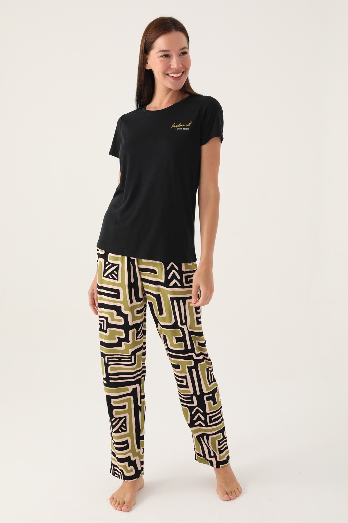 Pierre Cardin 8818 Kısa Kollu Kadın Pijama Takımı