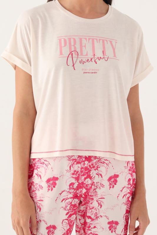 Pierre Cardin 8830 Kısa Kollu Kadın Pijama Takımı