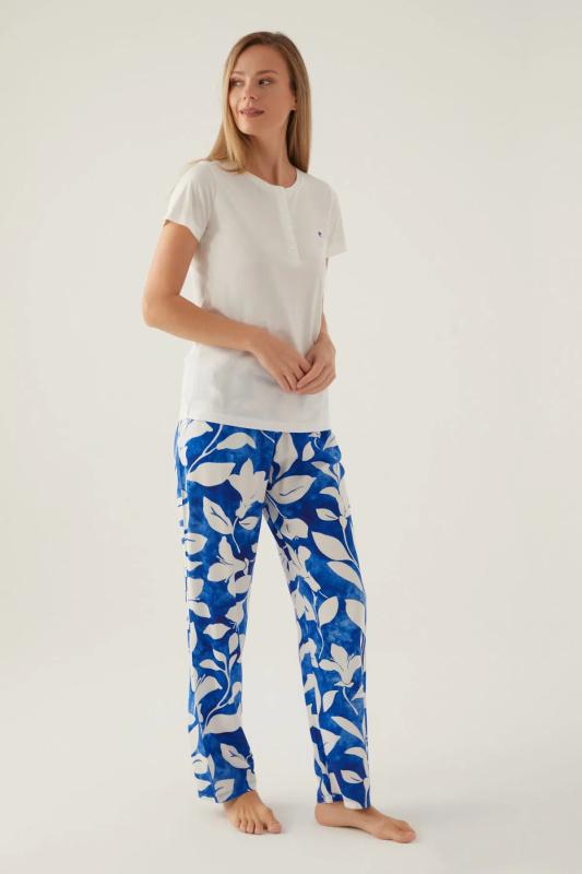 Pierre Cardin 8834 Kısa Kollu Patlı Kadın Pijama Takımı