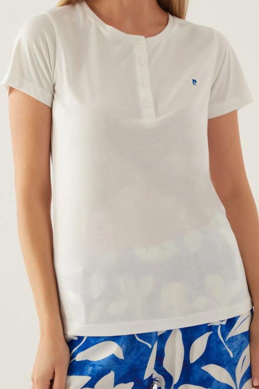 Pierre Cardin 8834 Kısa Kollu Patlı Kadın Pijama Takımı