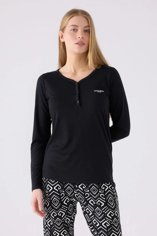 Pierre Cardin 8871 Süprem Uzun Kollu Kadın Pijama Takımı