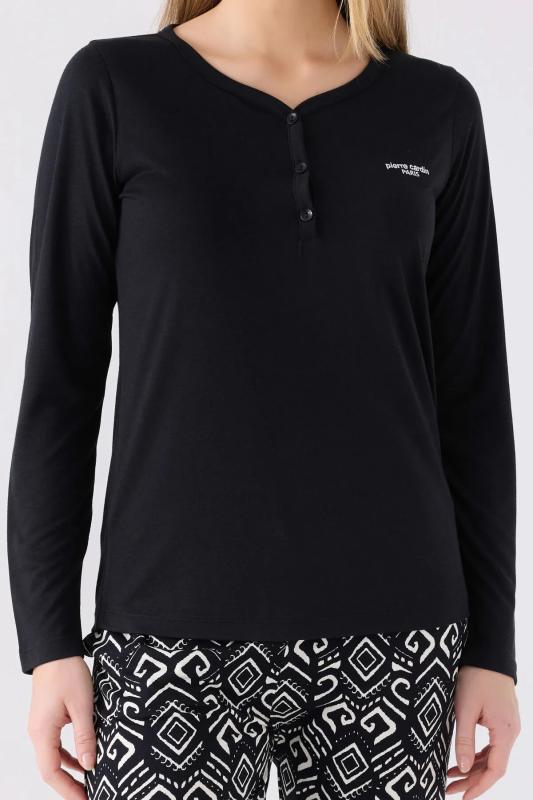 Pierre Cardin 8871 Süprem Uzun Kollu Kadın Pijama Takımı