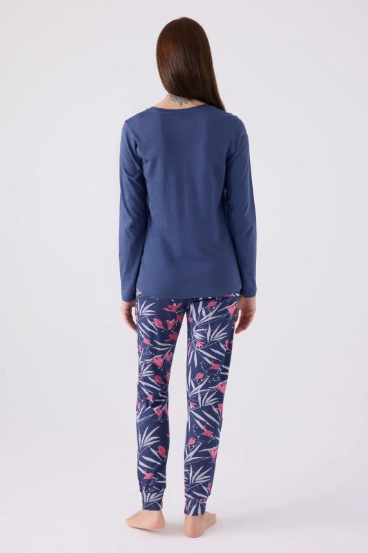 Pierre Cardin 8902 Pamuklu Uzun Kollu Kadın Pijama Takımı