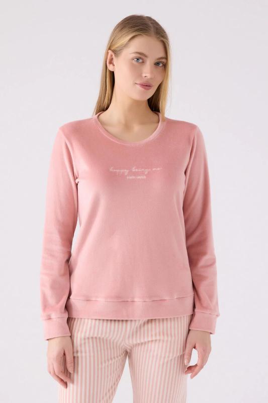 Pierre Cardin 8916 Kadife Uzun Kollu Kadın Pijama Takımı