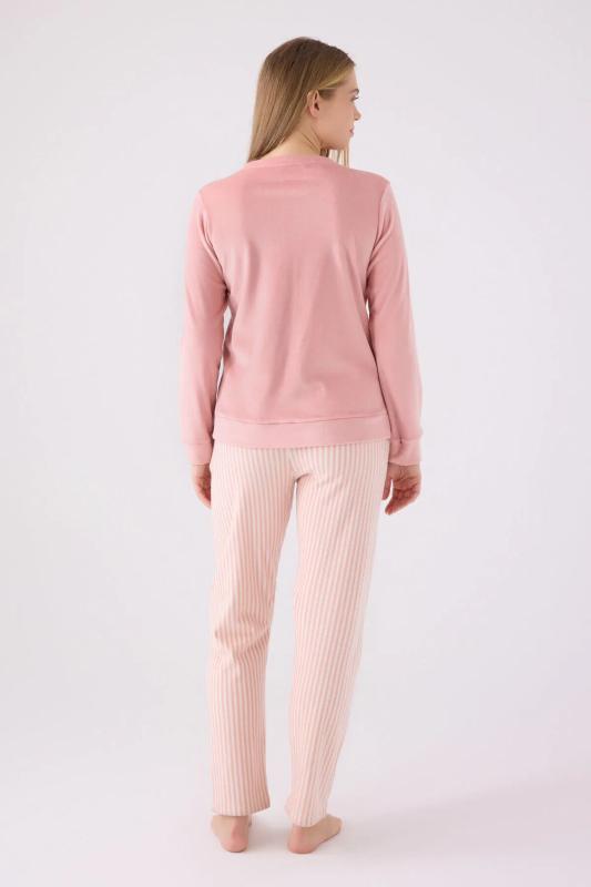 Pierre Cardin 8916 Kadife Uzun Kollu Kadın Pijama Takımı