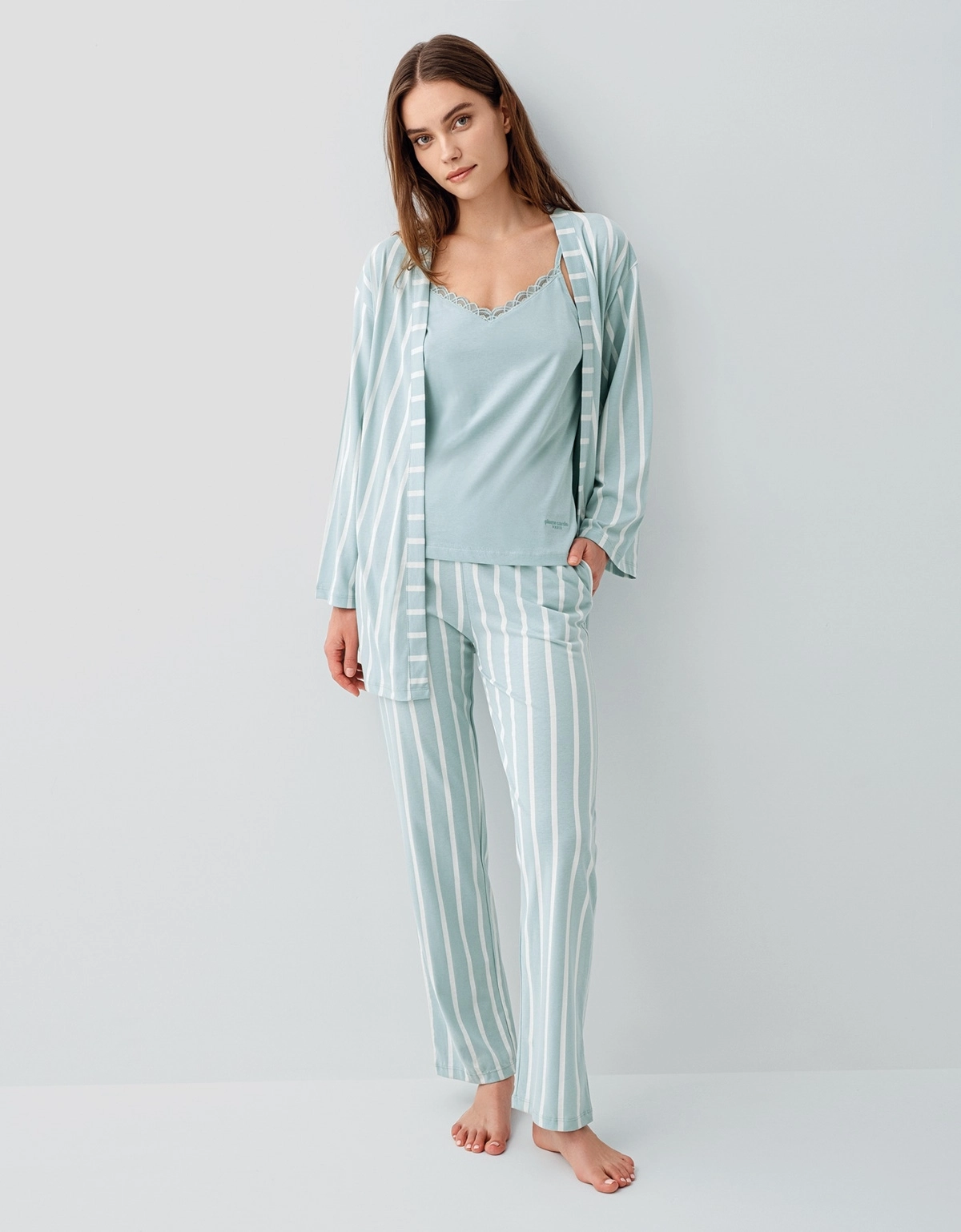 Pierre Cardin 9154 Kadın Sabahlıklı Pijama Takımı